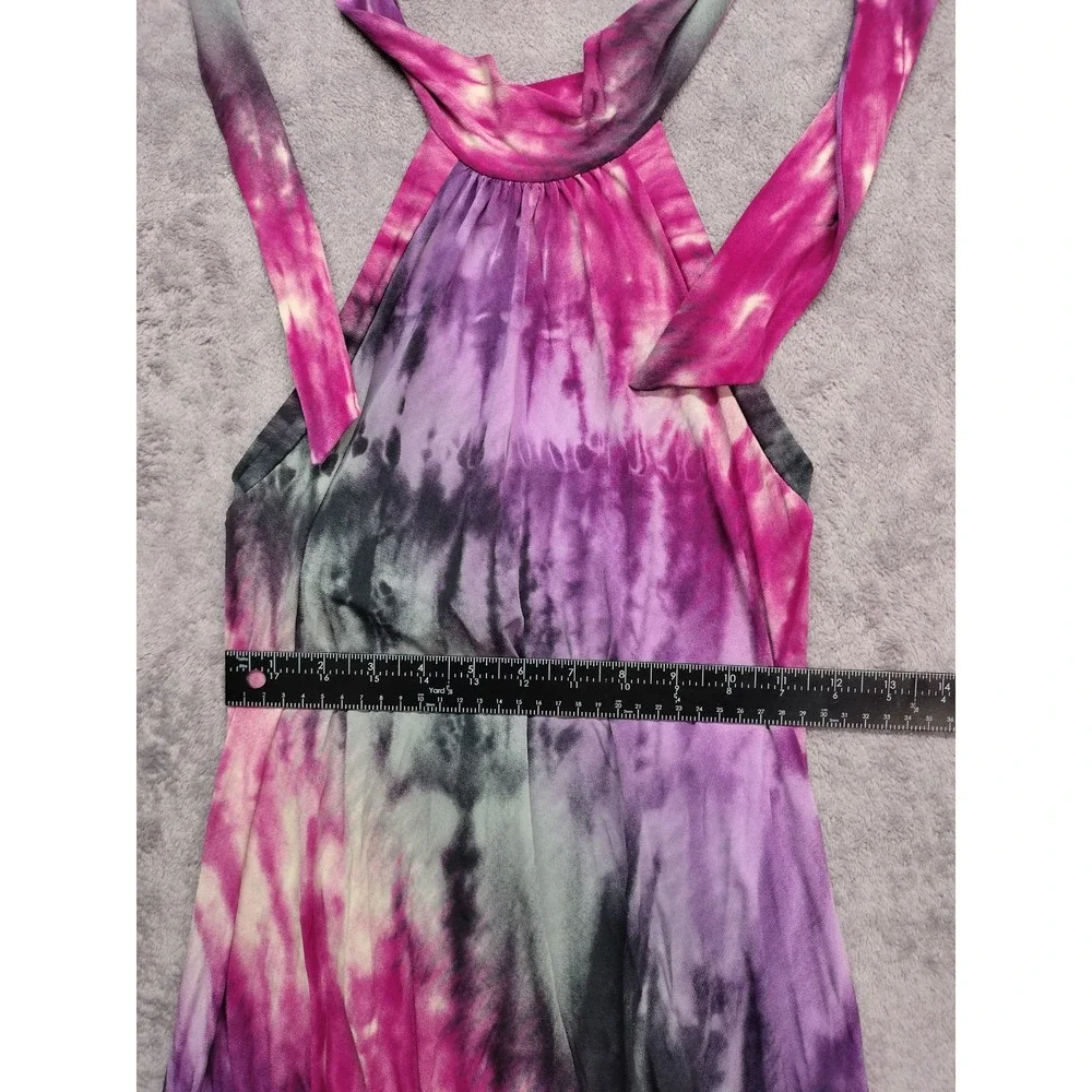 donutz inc dress small tie dye open back party dance club bodycon stretch USA